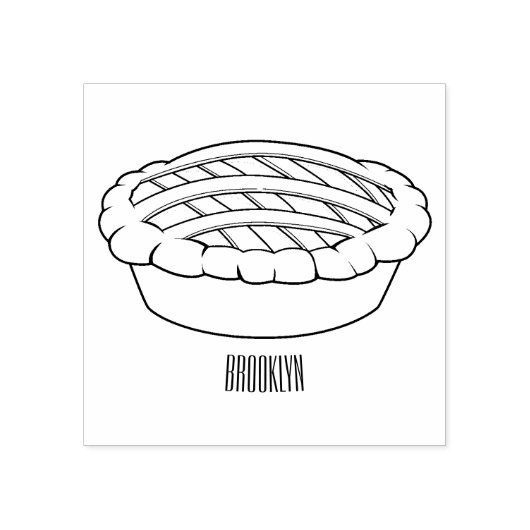 Pie-Cartoon-Abbildung Gummistempel (Prägung)