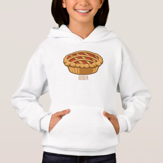 Pie-Cartoon-Abbildung Hoodie (Vorderseite)