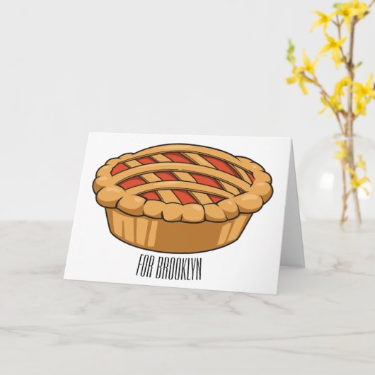 Pie-Cartoon-Abbildung Karte (Gelbe Blume)