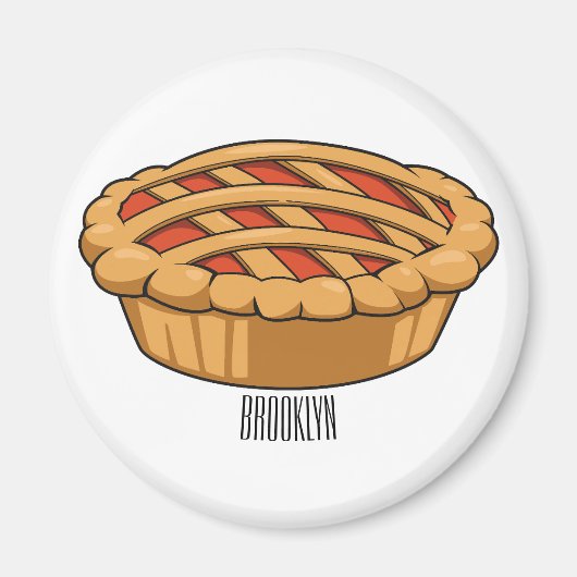 Pie-Cartoon-Abbildung Magnet (Vorne)