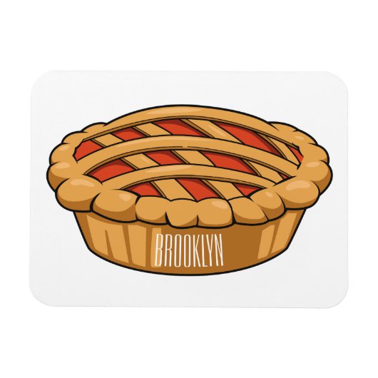 Pie-Cartoon-Abbildung Magnet (Horizontal)
