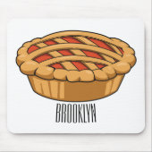 Pie-Cartoon-Abbildung Mousepad (Vorne)