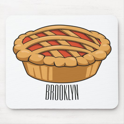 Pie-Cartoon-Abbildung Mousepad (Vorne)