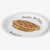 Pie-Cartoon-Abbildung Pappteller (Schrägansicht)