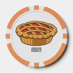 Pie-Cartoon-Abbildung Pokerchips