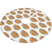 Pie-Cartoon-Abbildung Polyester Weihnachtsbaumdecke (Schrägansicht)