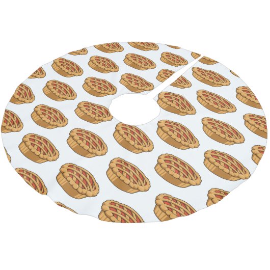 Pie-Cartoon-Abbildung Polyester Weihnachtsbaumdecke (Schrägansicht)