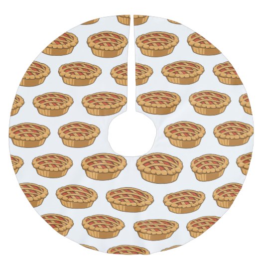 Pie-Cartoon-Abbildung Polyester Weihnachtsbaumdecke (Vorderseite)