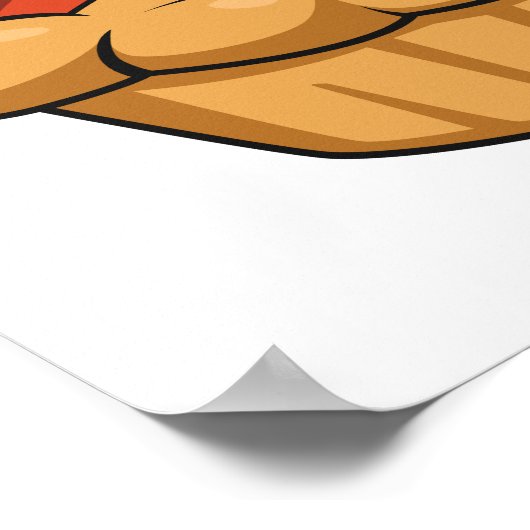 Pie-Cartoon-Abbildung Poster (Ecke)