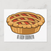 Pie-Cartoon-Abbildung Postkarte (Vorderseite)