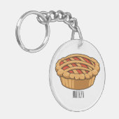 Pie-Cartoon-Abbildung Schlüsselanhänger (Vorderseite links)