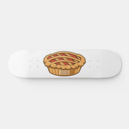 Pie-Cartoon-Abbildung Skateboard (Horizontal)