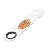 Pie-Cartoon-Abbildung Speed Flaschenöffner (Rückseite Schrägansicht)