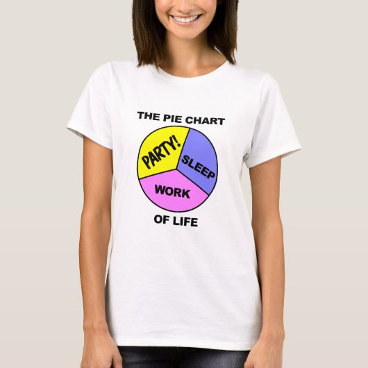 Pie Chart Life Shirt - wählen Sie Farbe & Stil (Vorderseite)