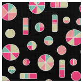 Pie Circles and Bars Pattern 271019v1 - Black Stoff (Nahaufnahme)