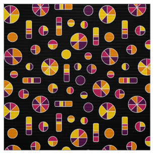 Pie Circles and Bars Pattern 271019v2 - Black Stoff