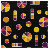 Pie Circles and Bars Pattern 271019v2 - Black Stoff (Nahaufnahme)