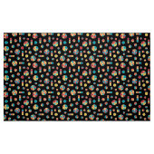Pie Circles and Bars Pattern 271019v3 - Black Stoff (Fat Quarter (45,7 x 55,9 cm))