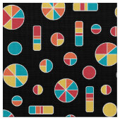 Pie Circles and Bars Pattern 271019v3 - Black Stoff (Nahaufnahme)