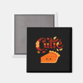 Pie Day Pi Day Erntedank Süsse Pumpkin Pie Cuti Magnet (Vorderseite/Rückseite)