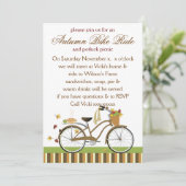 Pie Delivery Bicycle Einladung (Stehend Vorderseite)