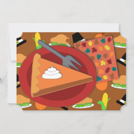 Pie?e auf Erntedank Flat Holiday Card Feiertagskarte