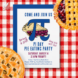Pie Eating PI DAY Party Einladung