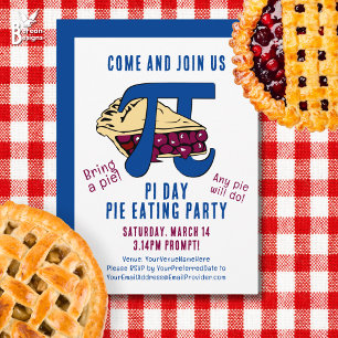 Pie Eating PI DAY Party Einladung