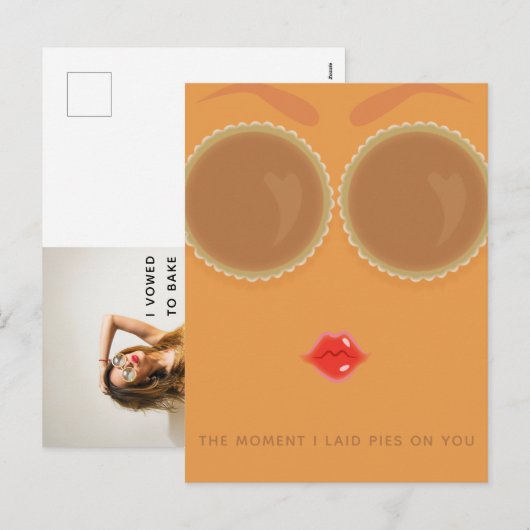 Pie Eyes Foto Erntedank Postkarte (Vorne/Hinten)