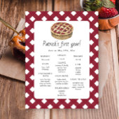 Pie First Birthday Milestone Geburtstag Poster