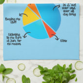 Pie Graph einer Hunde-Mama Geschirrtuch (Gefaltet)