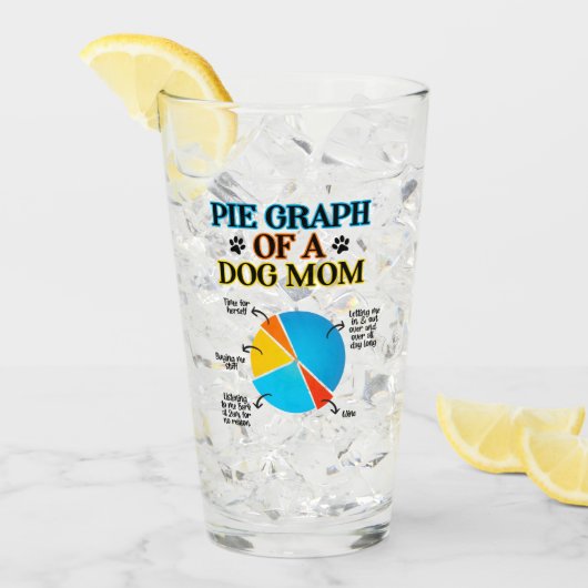Pie Graph einer Hunde-Mama Glas (Vorderseite Ice)