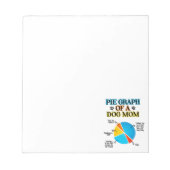 Pie Graph einer Hunde-Mama Notizblock (Vorderseite)