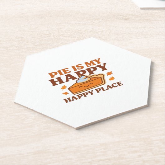 Pie ist mein glücklicher Ort - Niedlicher Kürbisku Untersetzer (angewinkelt)