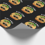 Pie-land Funny Island Pun Dark BG Geschenkpapier (Ecke)