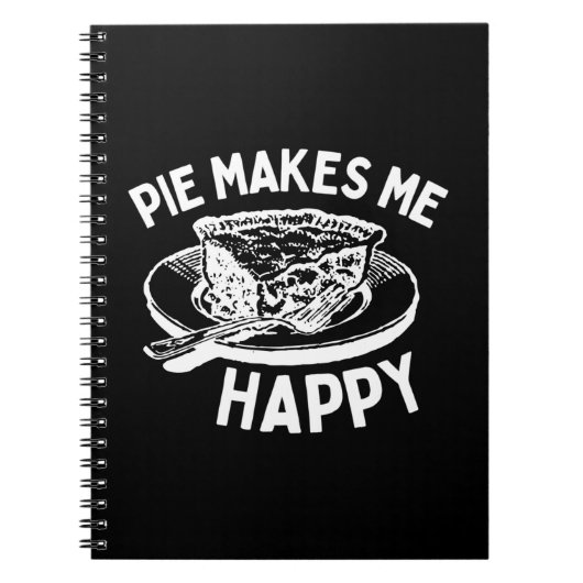 Pie macht mich glücklich Funny Pie Notizblock (Vorderseite)