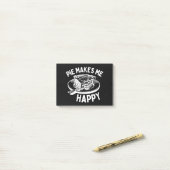 Pie macht mich glücklich Funny Pie Post-it Klebezettel (Auf Schreibtisch)