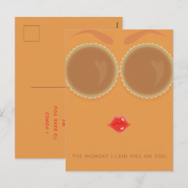 Pie Mit Augen Erntedank Holiday Postkarte