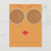 Pie Mit Augen Erntedank Holiday Postkarte (Vorderseite)