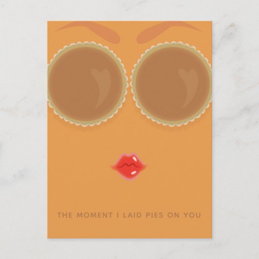 Pie Mit Augen Erntedank Holiday Postkarte (Vorderseite)