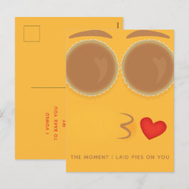 Pie Mit Augen Kisses Erntedank Holiday Postcard Feiertagspostkarte