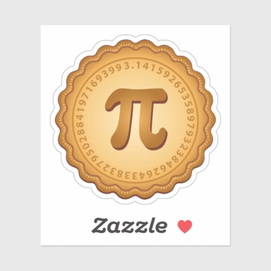 Pie mit Pi-Crust Vinyl Aufkleber (Blatt)