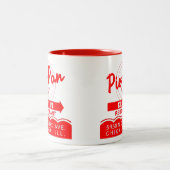 Pie-Pan Drive-In Restaurant, Chicago, Illinois Zweifarbige Tasse (Mittel)