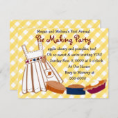 Pie Party Einladung (Vorne/Hinten)