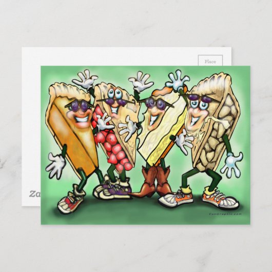 Pie Party Postkarte (Vorne/Hinten)