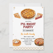Pie party theme invitation einladung (Vorderseite)