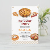 Pie party theme invitation einladung (Stehend Vorderseite)