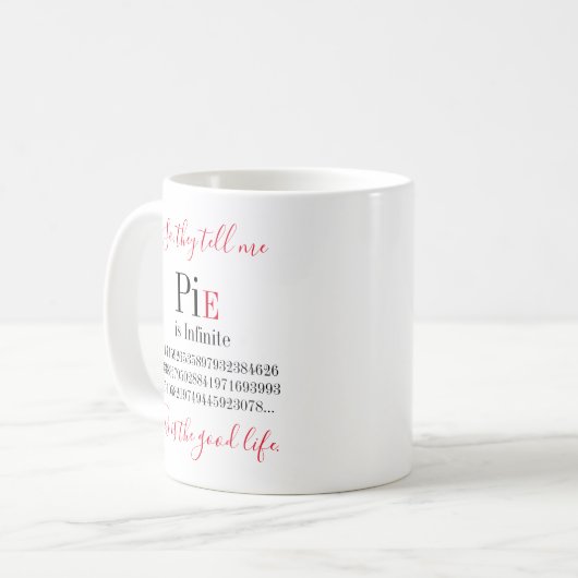 Pie Pi Day Kaffeetasse (Vorderseite Links)