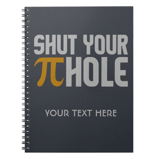 "Pie (pi) Hole", benutzerdefiniertes Monogramm-Not Notizblock (Vorderseite)
