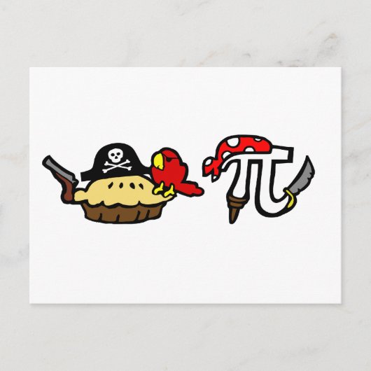 Pie & Pi Pirates Postkarte (Vorderseite)